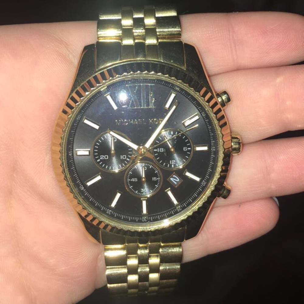 Men's Michael Kors Black Face Watch
